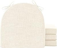 Vista 19 de IPYNBAP Cojines para sillas de comedor con lazos y funda extraíble, cojines para sillas de comedor y cocina con parte inferior antideslizante