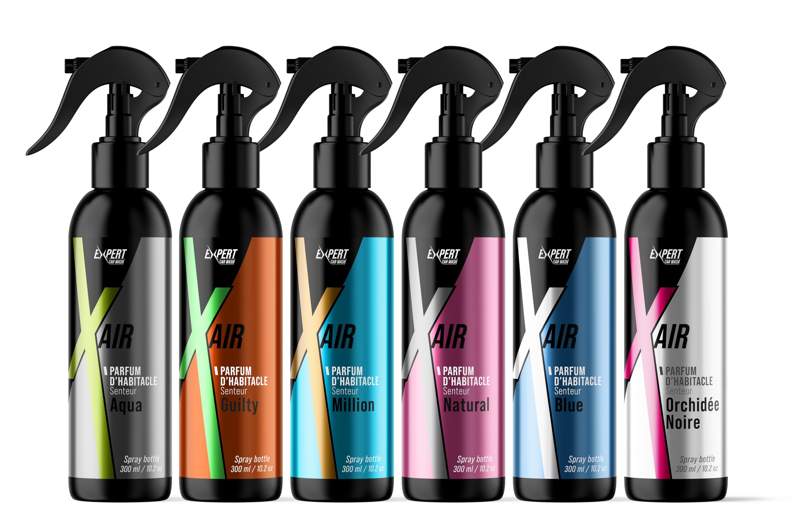 X Air - Parfum Voiture Intérieur Spray 300 ml - Senteur One Million - Désodorisant Voiture Longue Durée Non Entêtant - Élimine Odeurs Tabac & Animaux - Concentré & Économique - Fabriqué en Italie