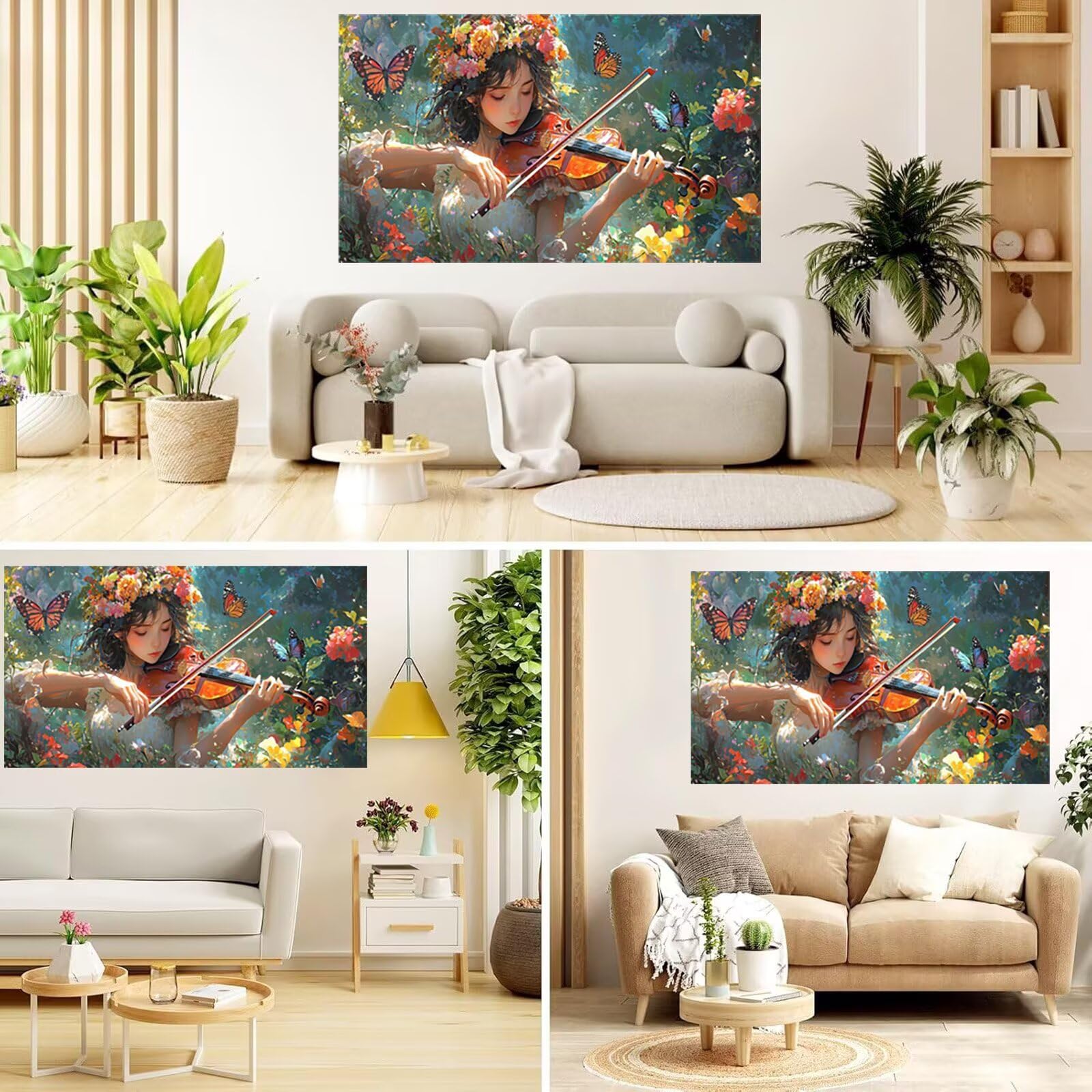 Diamentowa sztuka skrzypce diamentowe zestawy do malowania dla dorosłych kobiet duże 100 x 200 cm sztuka i rzemiosło dla dzieci początkujących DIY 5D pełne wiercenie kryształ klejnot sztuka haft
