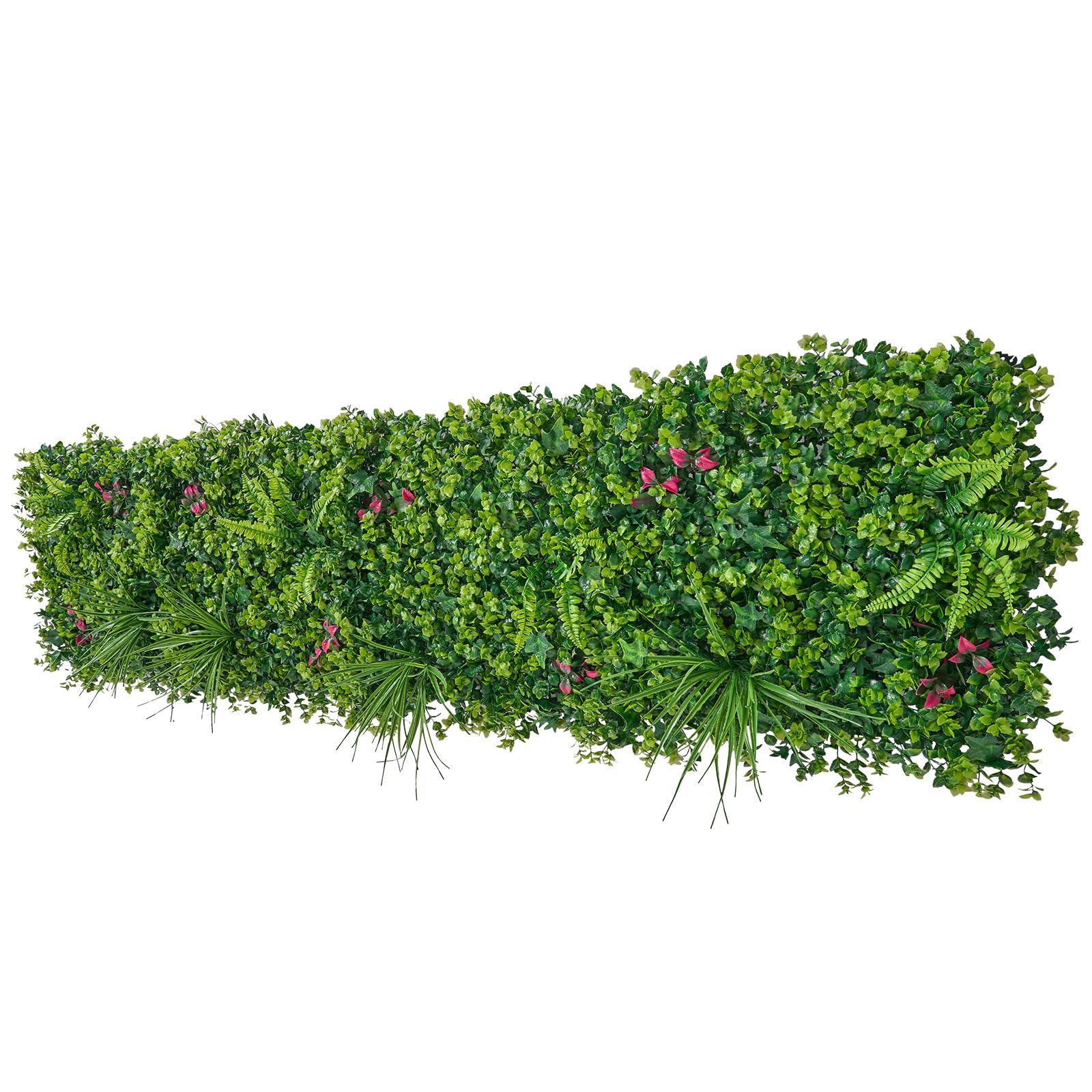 VEVOR Parete Verde Artificiale 50,8 x 50,8 cm, Set di 12 Pannelli di Siepe Artificiale per Pareti e Recinzioni, Con Piante Verdi Realistiche, per Decorazione di Balcone, Giardino, Cortile e Salotto