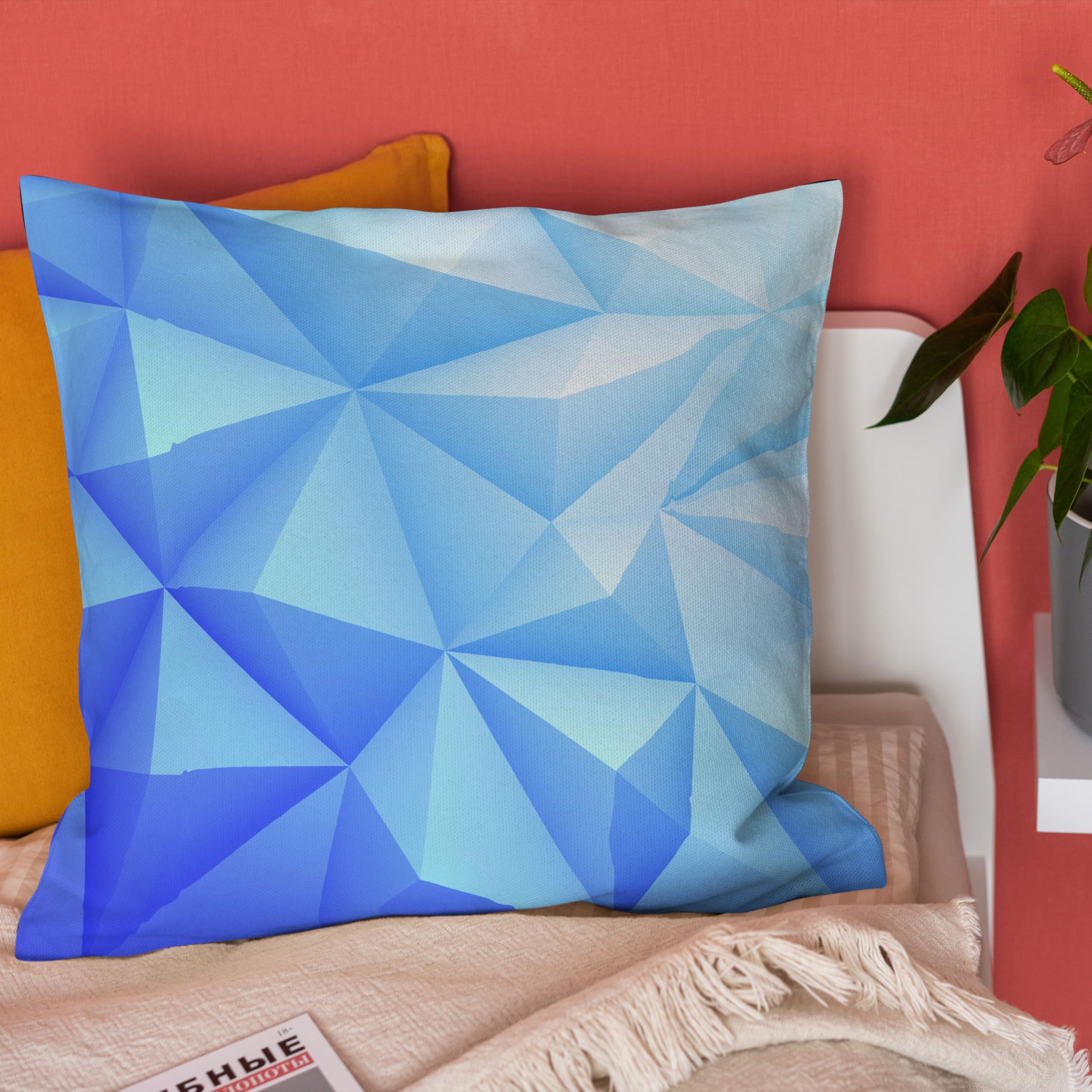 Lino Federa Cuscini Arredo Federe Cuscino Letto Cotone 50x50cm, Arte Geometrica Copricuscini Federe Federa Cuscino Esterno Divano da Salotto 4Pcs