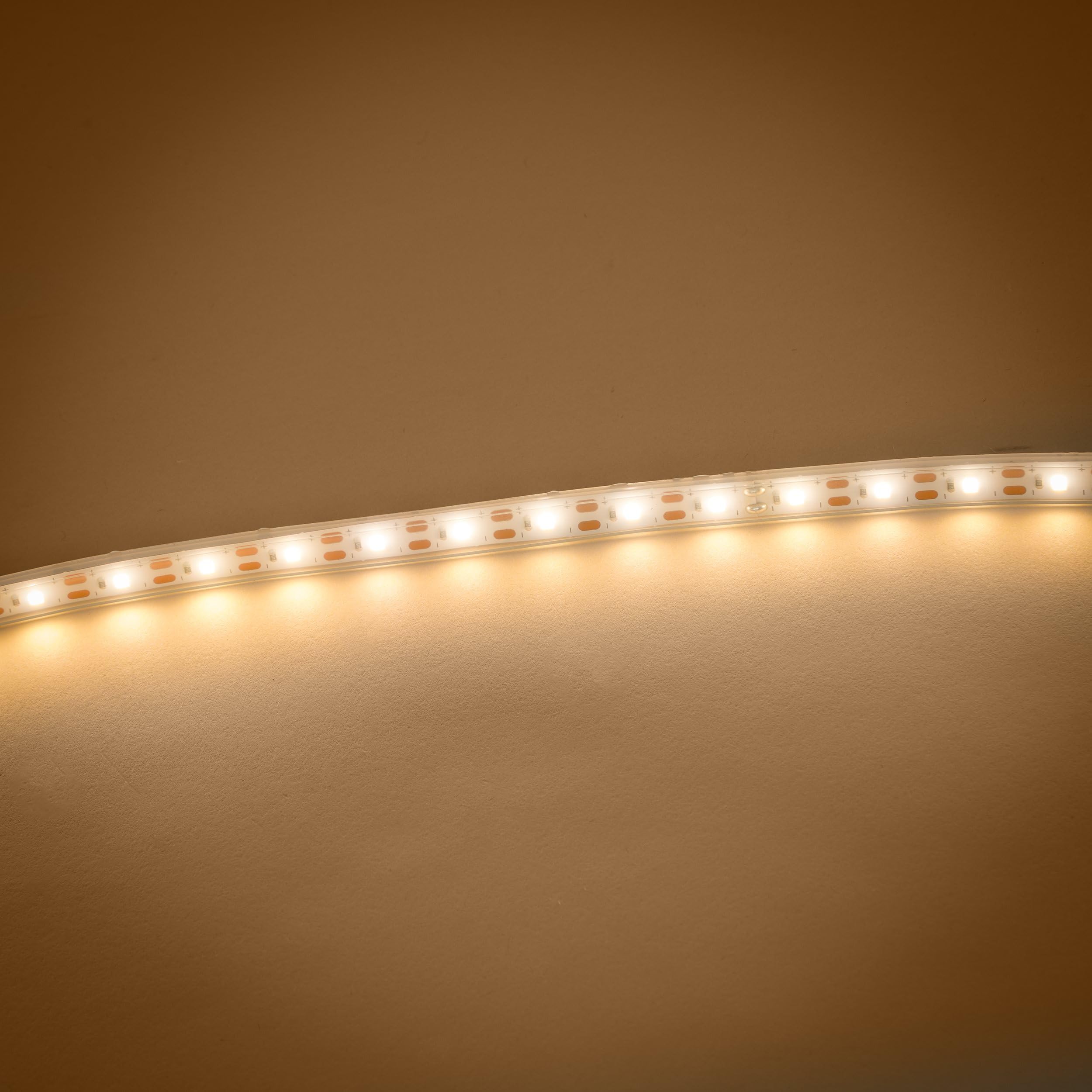 Esotec Solar LED Lichtband warmweiß, LED-Stripes, 5m, 300 LEDs, Akku, Solarmodul, Erdspieß, Gartenlicht, Lichtschlauch, Weihnachtsbeleuchtung, warmweiß, 3000K, IP54, außen, wetterfest, 102710