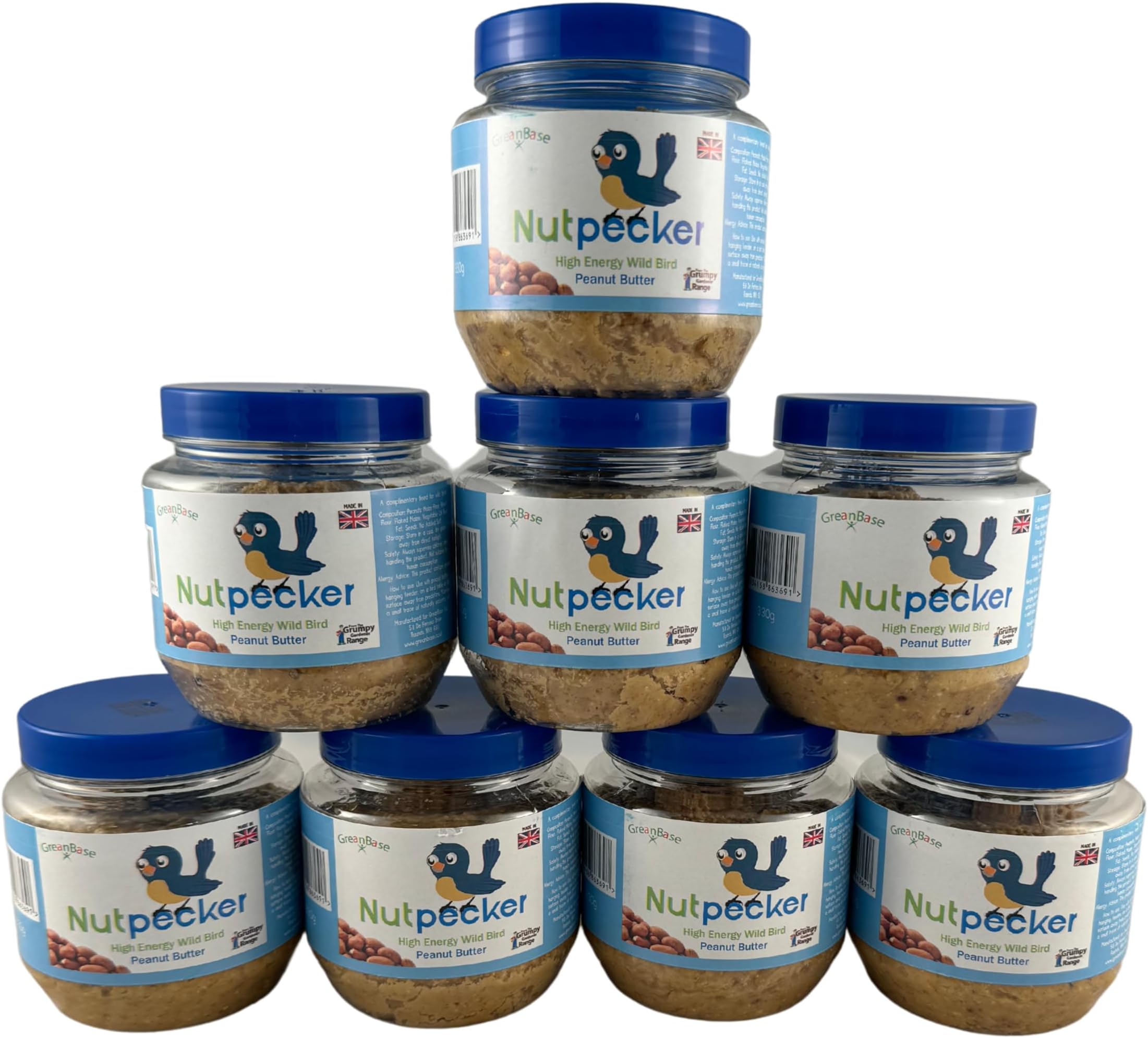 Grumpy Gardener 4 x 330g NutPecker Peanut Butter High Energy Wild Bird