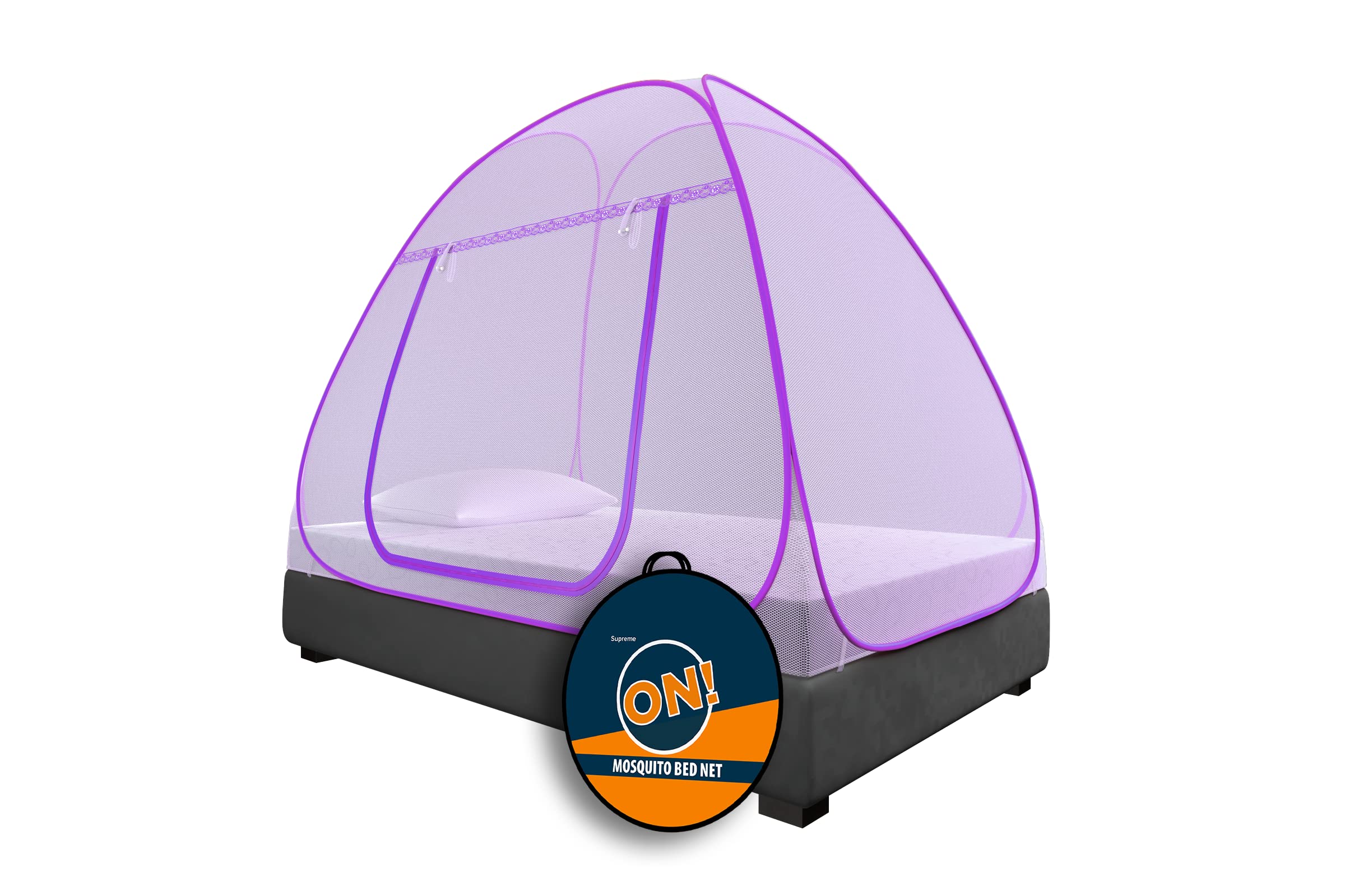 KOLAR Supreme On Purple Mosquito Net for Single Bed, 6.5 Feet X 4 Feet Premium Purple Machardani, Strong and Durable, Tent Type, Foldable, Corrosion Resistant [200 Cm X 130 Cm X 140 Cm] (B0BG2VND8Y) Amazon Price History, Amazon Price Tracker