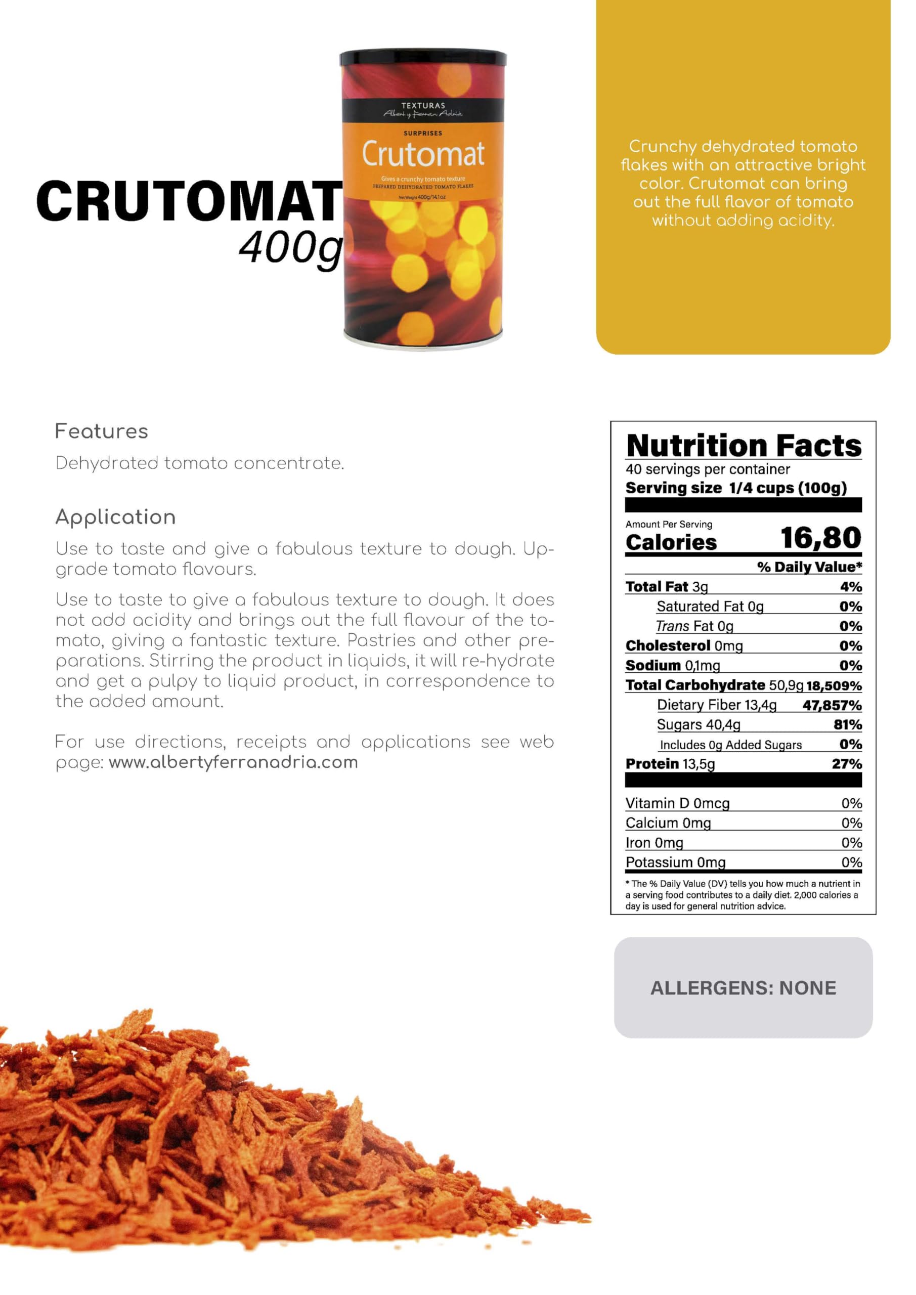 Guzmán Gastronomía Crutomat Texturas Albert y Ferrán Adrià - 400 gr