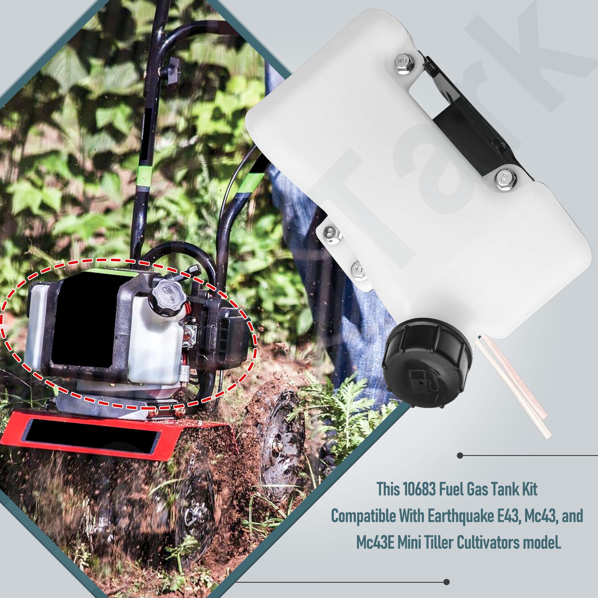 OCN) 10683 Tanque De Combustible Del Motor Terremoto Tres Pestañas