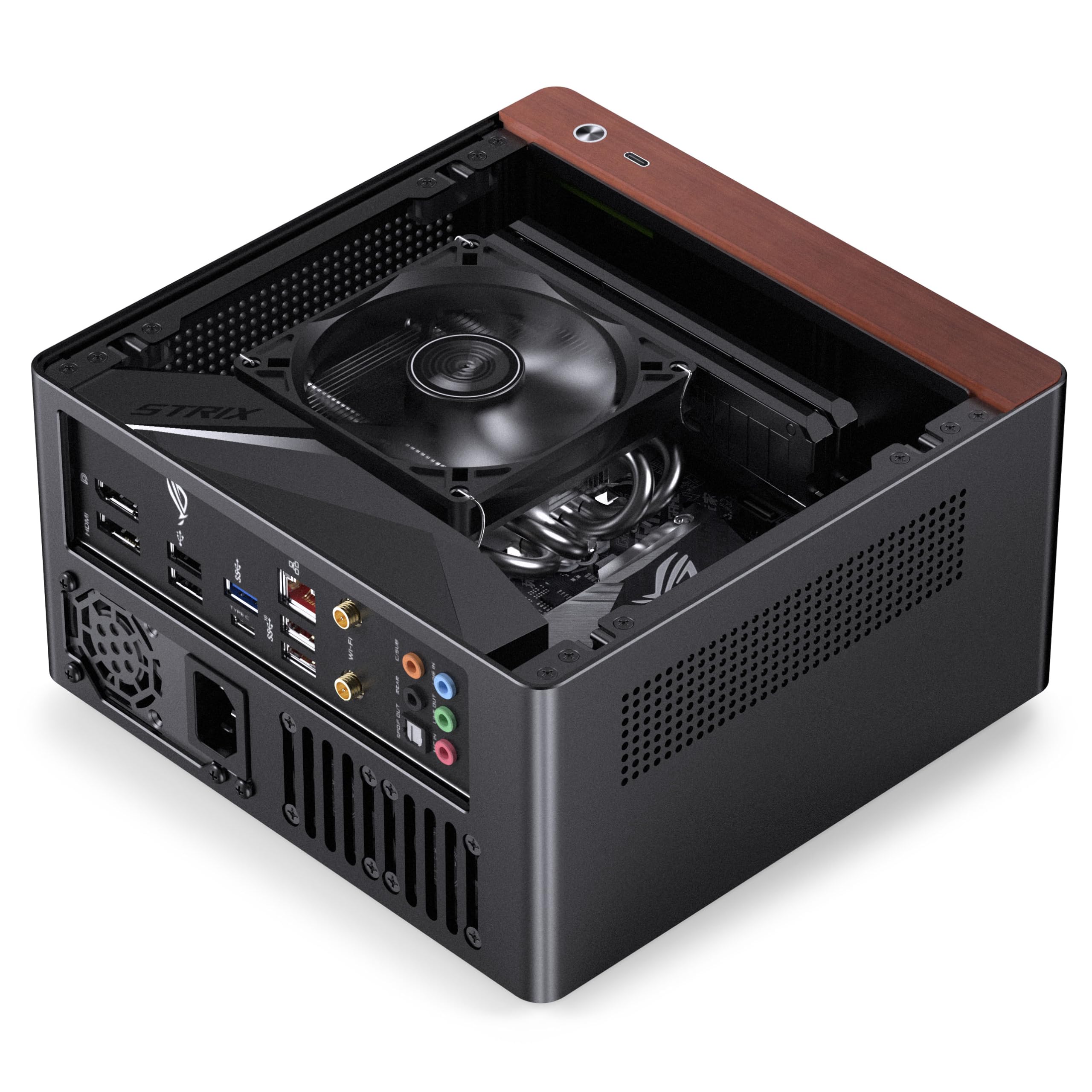 Jonsbo N10 Case PC Nero – Mini-Tower per Mini-ITX, con 2 ventole, fino a 4 SSD da 2,5 pollici, case compatto per HTPC, NAS e sistemi office