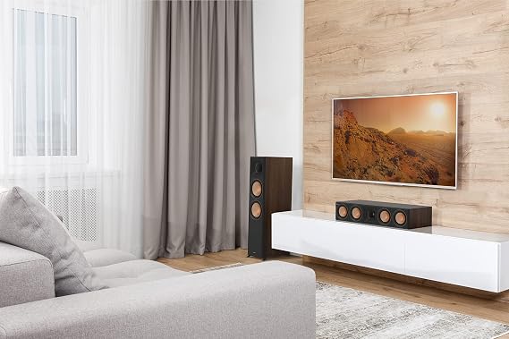 Klipsch Reference Premiere RP-8000F II 2.0 Dual Floorstanding Speaker Pair with Larger 90 x 90 Hybrid Tractrix Horn, 8 Cerametallic Woofers for Premium Home Theater Sound in Walnut