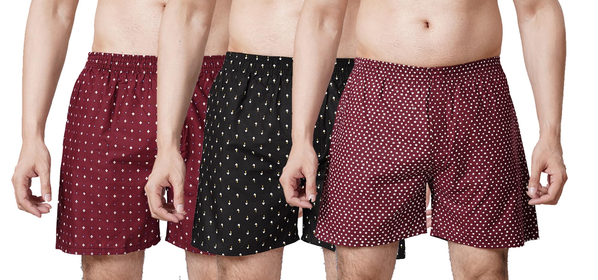 LURISEMen's Cotton Printed Regular Fit Innerwear Boxer Shorts | Comfortable Soft Innerwear Boxer for Daily Use