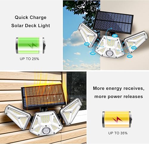 Miniatura 5 de Solar Security Lights Outdoor Waterproof IP65,2200LM 113LED Outdoor Solar Motion Light with Sensor & Remote,Solar Powered Waterproof Flood Lights 3