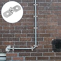 Vista 2 de 50 piezas de 1/4 de pulgada con dos agujeros de correa en U, abrazadera rígida M5 para tubería de acero inoxidable, abrazadera de conducto