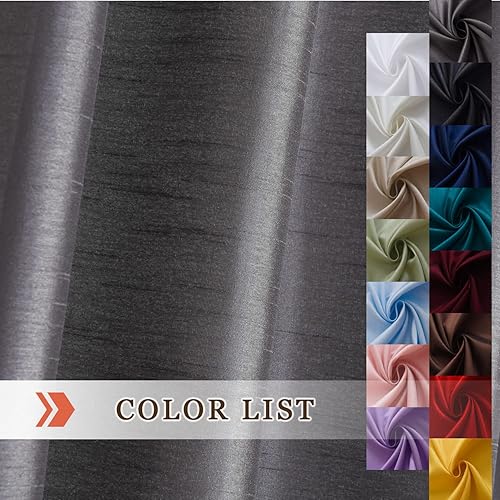 Miniatura 5 de Juego de cortinas de cocina de seda sintética de 36 pulgadas de largo, cortinas de café, cenefas con bolsillo para barra para sala de estar,