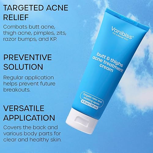 Miniatura 2 de Vanibiss Crema para el tratamiento del acné de glúteos y muslos y 4 máscaras hidratantes para los glúteos, paquete