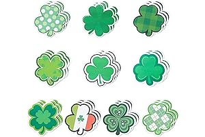 30-Piece St. Patrick's Day Shamrock Sticky Notes: 600 Sheets of Irish Lucky...