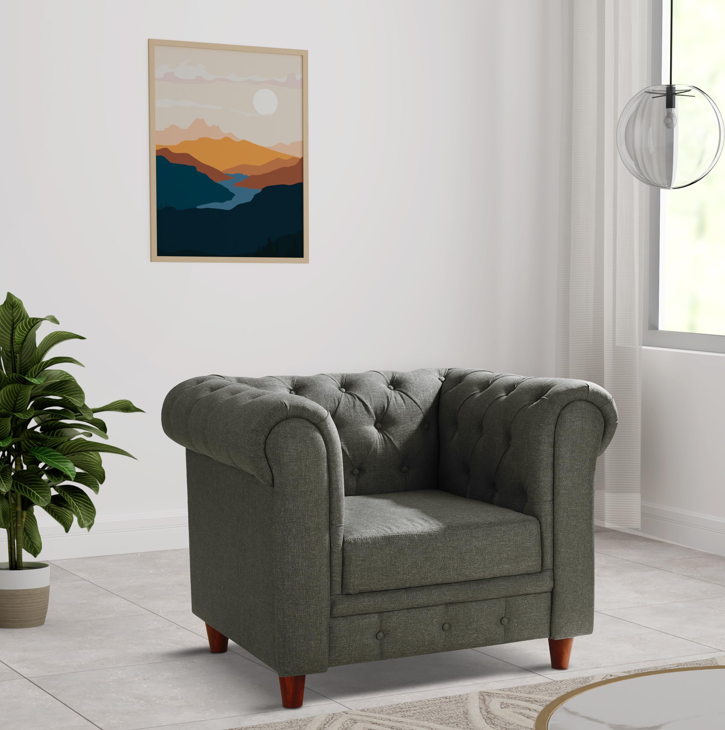 Amazon Brand - Solimo Atlas 2 Seater Sofa (Fabric, Grey) (B0C81LDYBS) Amazon Price History, Amazon Price Tracker