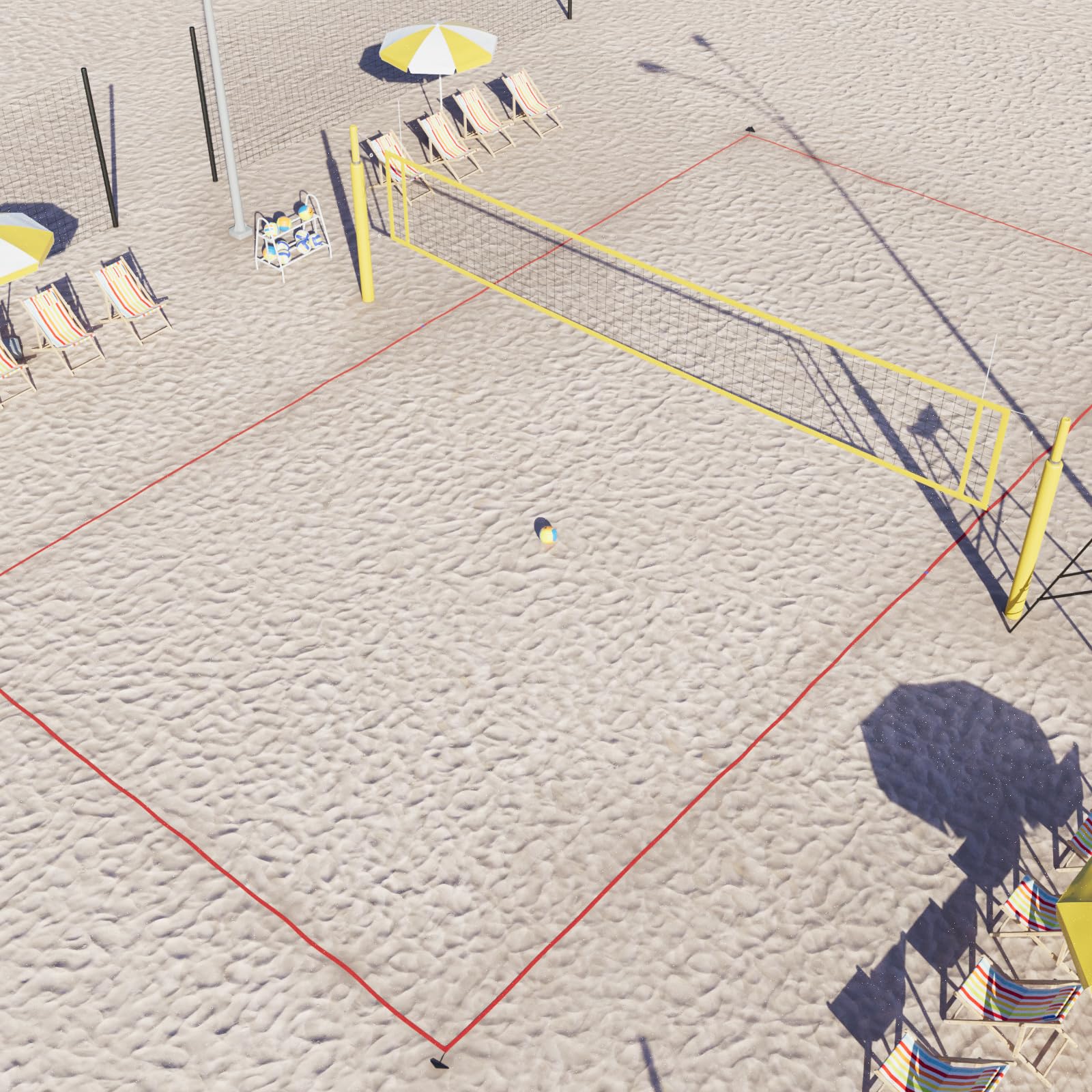 QLS Beachvolley - Segnalatore per pallone da beach volley, 8 x 16 m