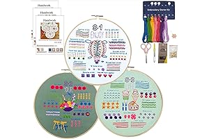 Ahapego Stamped Embroidery Kit for Beginners and Adults