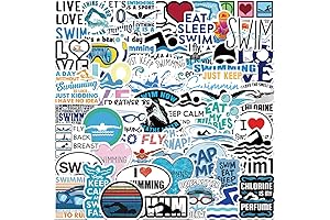 Swimmer Accessories: 52PCS Swimming Stickers Decorate Your Life