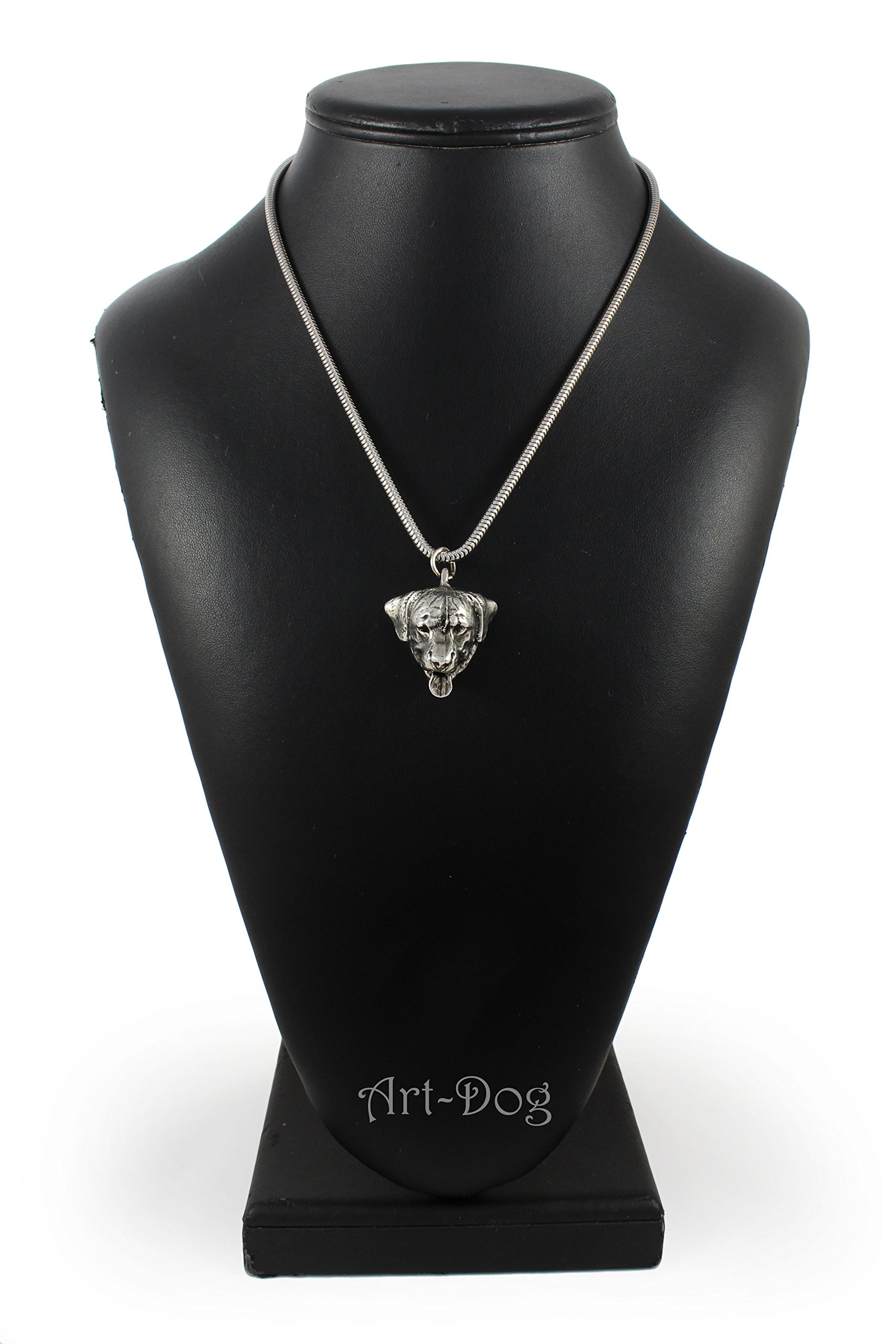 Art-Dog Colección Colgante para Perro en Hilo de Plata - Collar para Perro Hecho a Mano con Base de ZnAl y Recubrimiento de Plata - Joyería de Razas de Perros