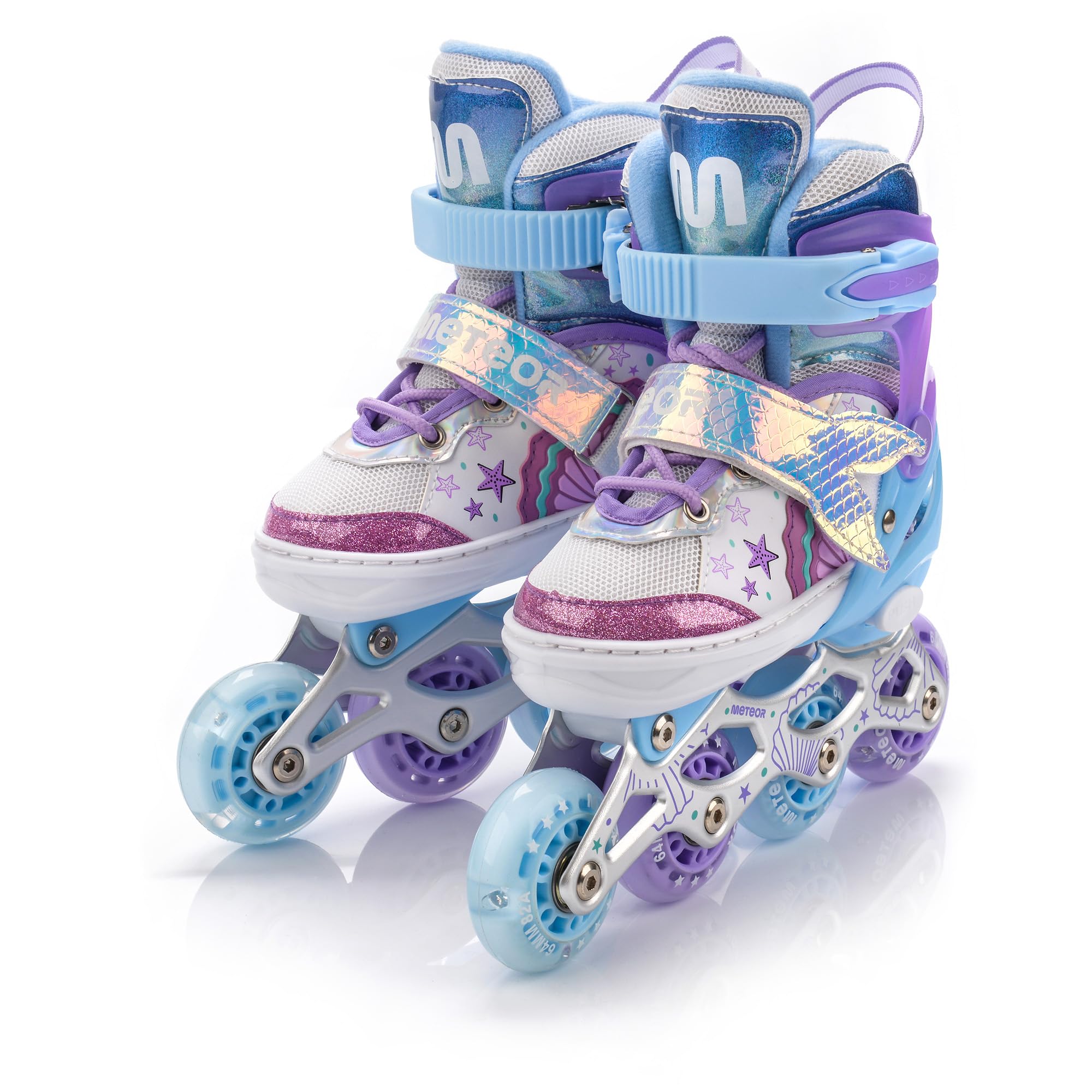 Rollers for Children Rollerblade Youth Kids Girls Adjustable LED with Glowing Wheels Various Colors Scate Meteor