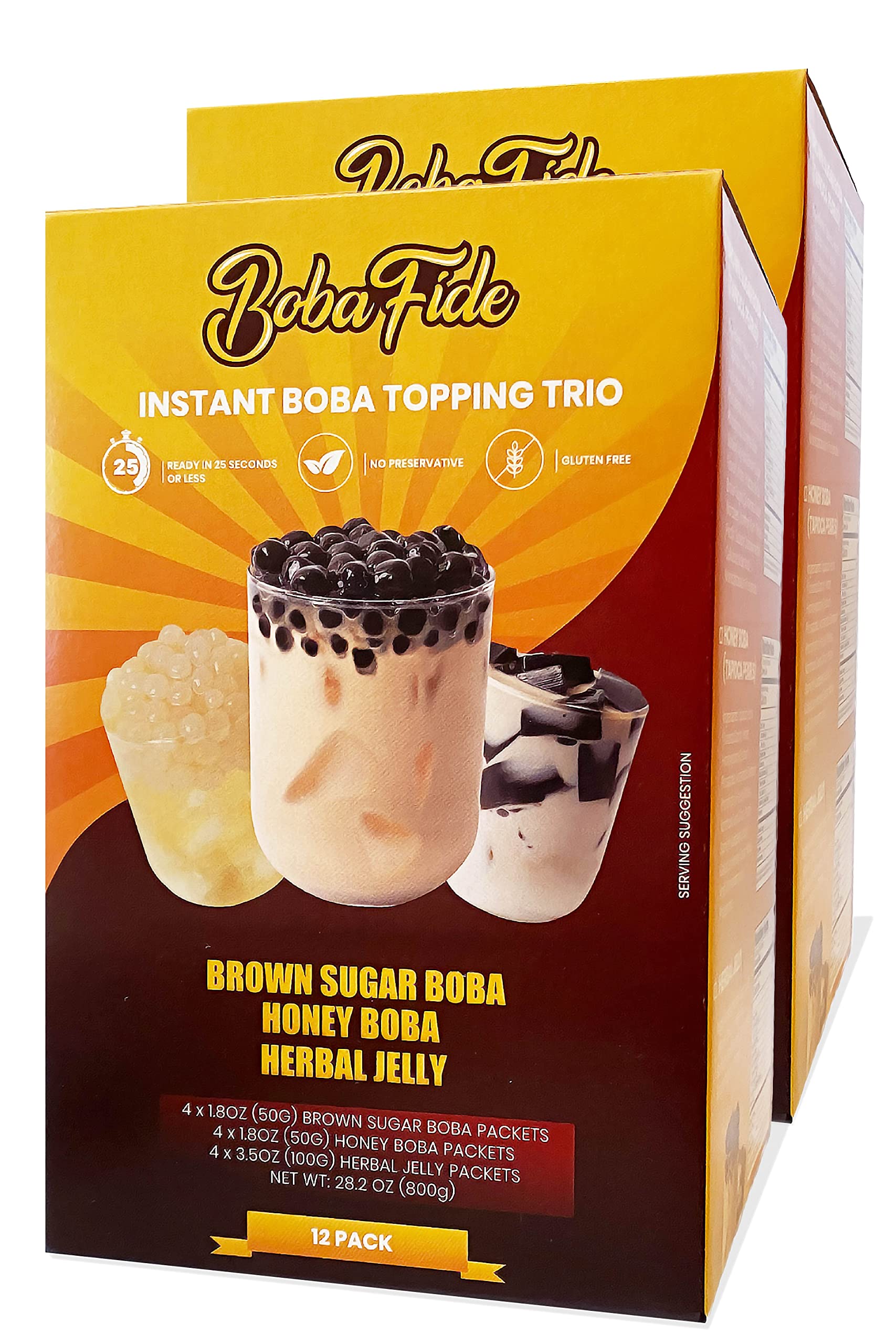 Buy Boba Fide Boba Tea Topping Trio Brown Sugar Boba Pearls, Honey