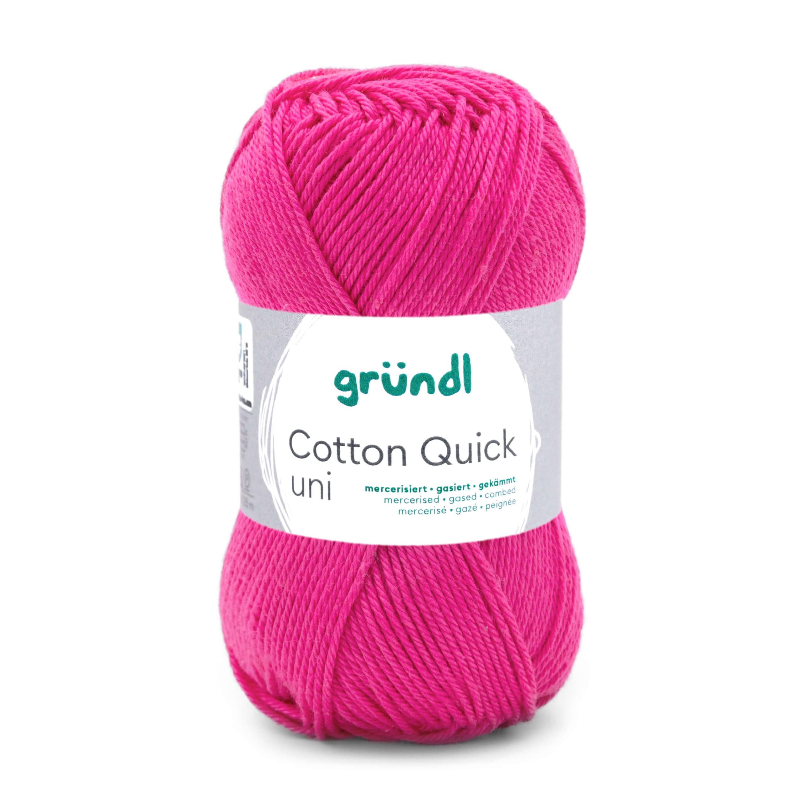 Gründl Lana Cotton Quick Mini Shades of Pink and Violet Set per lavorare a maglia e all'uncinetto, 10 x 15 g, 100% cotone, 15 g/37 m, rosa e viola