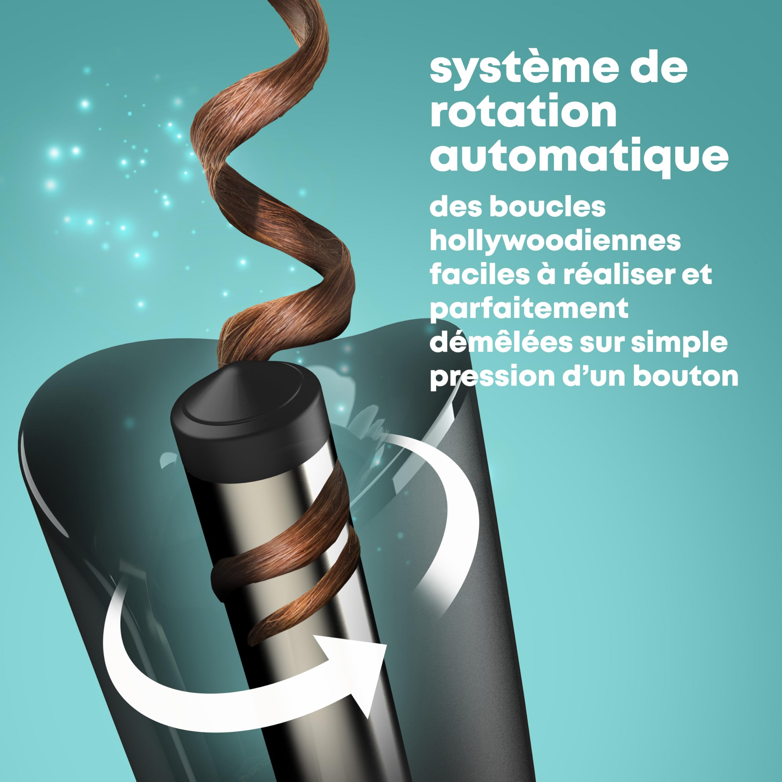 REVAMP iGEN Hollywood Curl Boucleur Sans Fil, Boucleur Automatique Rotatif – Barillet Céramique et Ionique pour Boucles Définies et Ondulations de Plage – Outil Rotatif, Fer à Ondes Stylées
