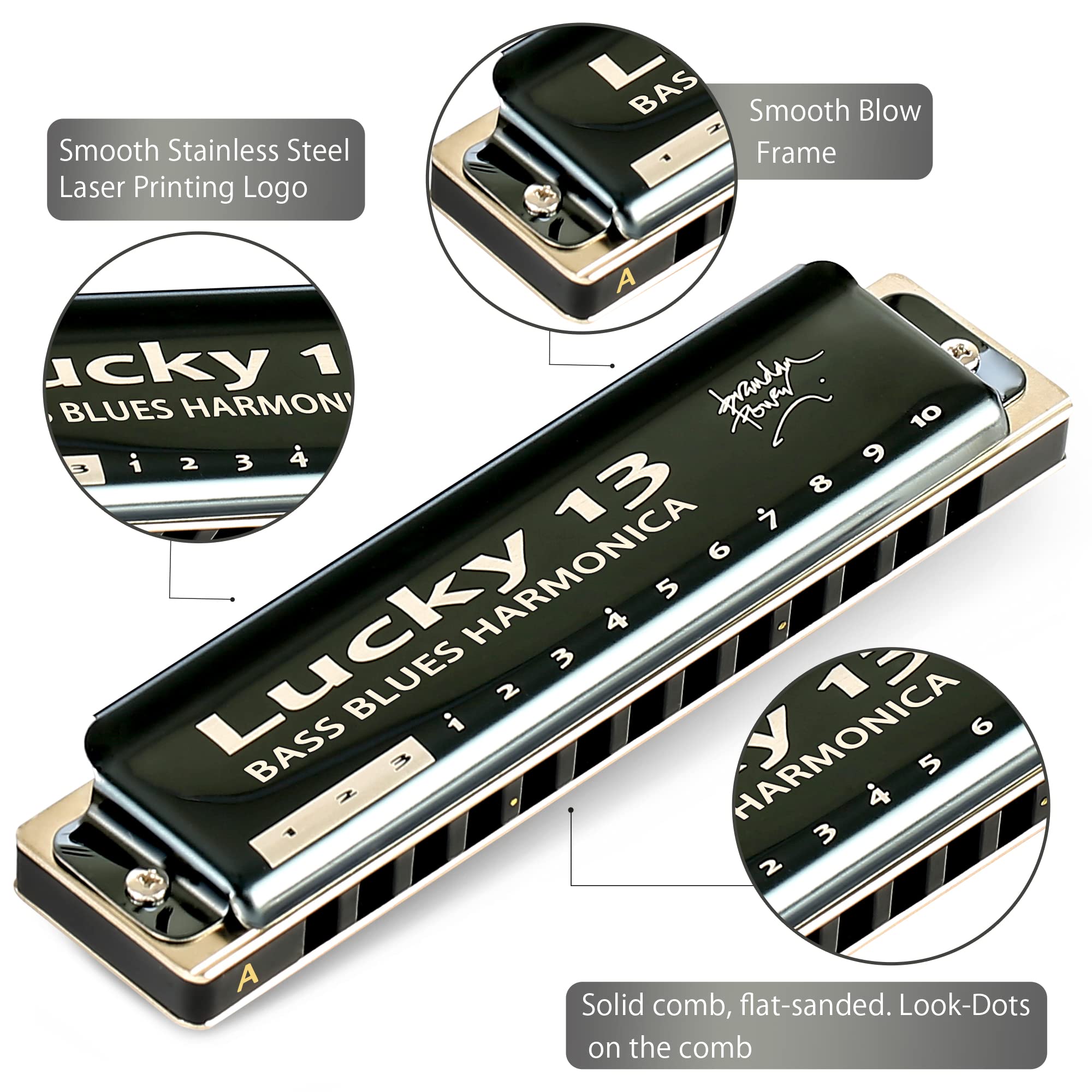 East top Lucky 13 Bass Plus Blues Armonica 13 Fori Arpa Diatonica Arpa Organo bocca Armonica professionale Richter Una chiave per adulti