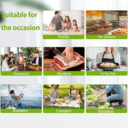 Miniatura 8 de Sellador al vacío para alimentos  Panel de vidrio templado, control táctil LED, pantalla digital, pulsohúmedosecoselladomodos de succión externa,