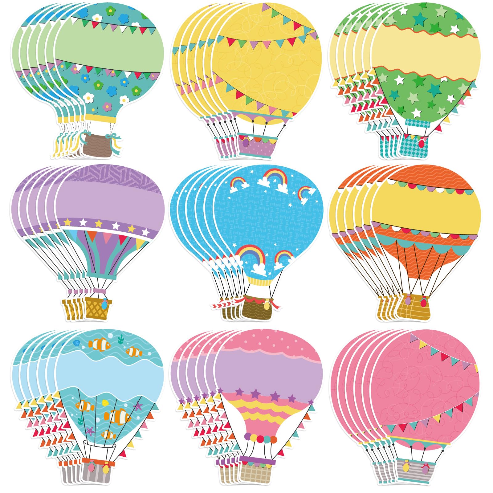 Montgolfière en papier multicolore Zonon lot de 90 pièces pour loisirs créatifs