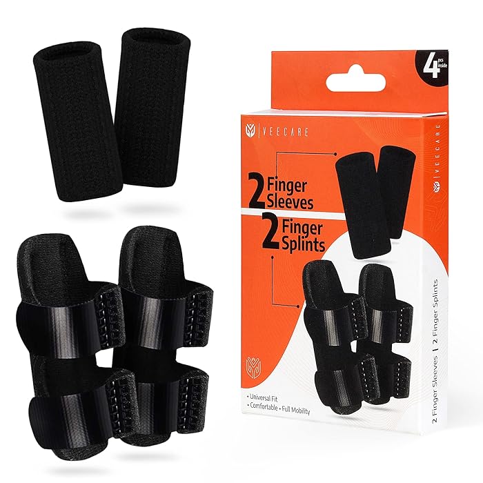 Buy Veecare finger splints for trigger finger Set of 2 with 2 Nylon