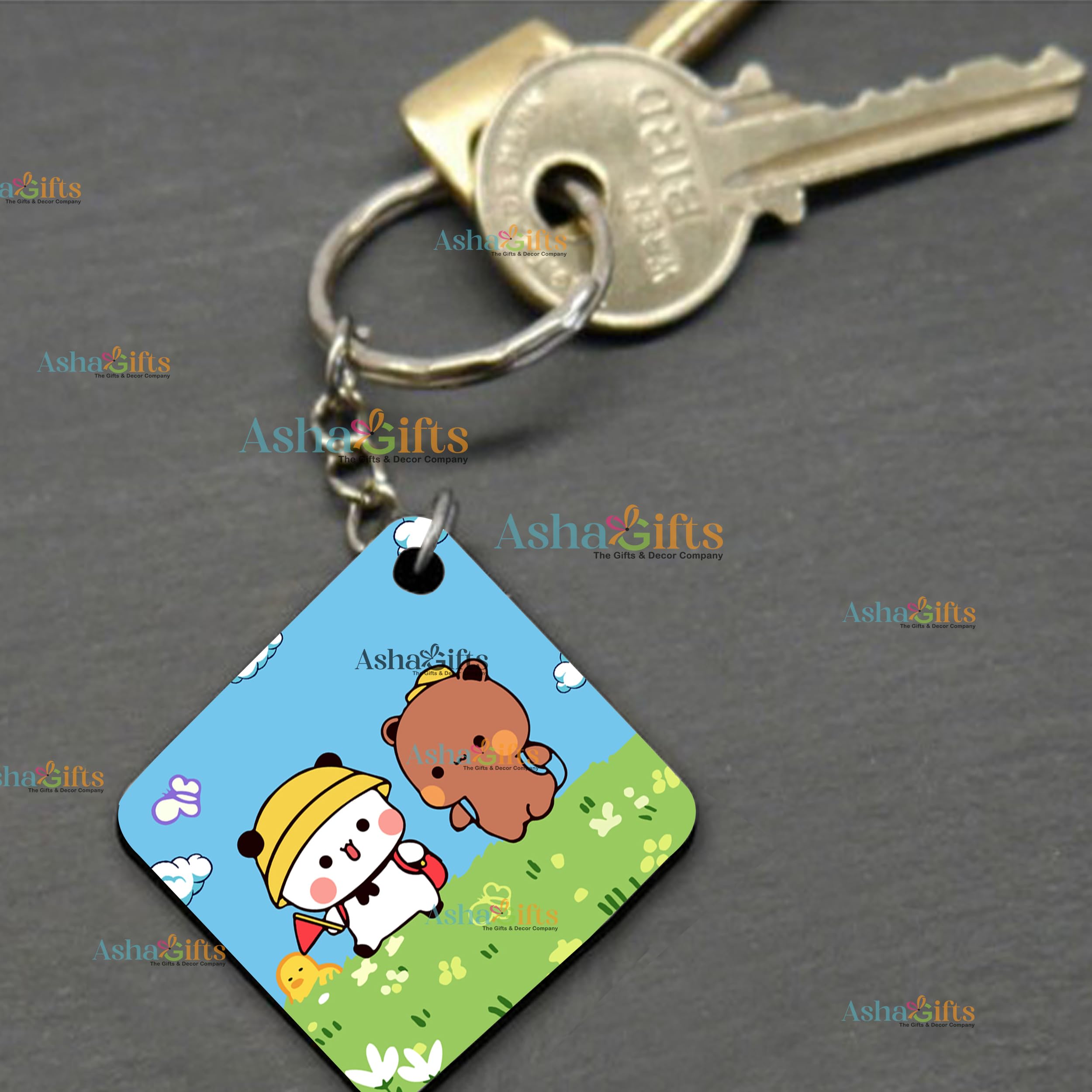 Dudu Bubu Cushion Love Gift for Birthday with Cushion, Water Bottle 750 ML, Keychain and Card,Design ATCKS-9 2