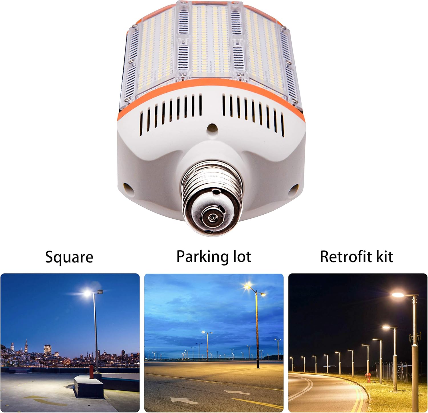 Best Deal Product LED Parking Lot Light, 80W LED Street Light Bulb E39 Mogul Base 5000K Cool White Replaces 300W HID/HPS 100-277V UL ELT DLC Listed 17000Lm Shoebox Garage Waterproof IP64 Free Shipping Offer LED Parking Lot Light, 80W LED Street Light Bulb E39 Mogul Base 5000K Cool White Replaces 300W HID/HPS 100-277V UL ELT DLC Listed 17000Lm Shoebox Garage Waterproof IP64
