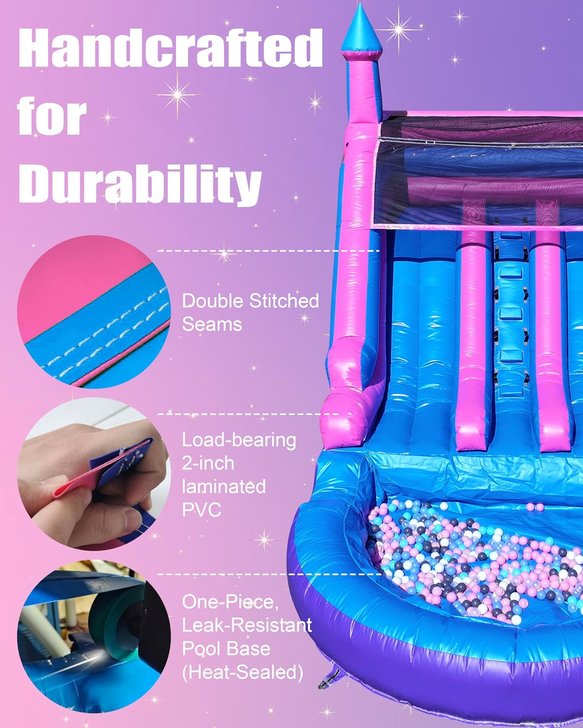 Commercial Water Slide for Adult Dual Slide Inflatable Water Slides with Big Pool, 0.45MM Thick PVC Made 1100W UL-Certified Safety Blower, Home/Rental Business Outdoor Backyard, 21x11x13.5FT