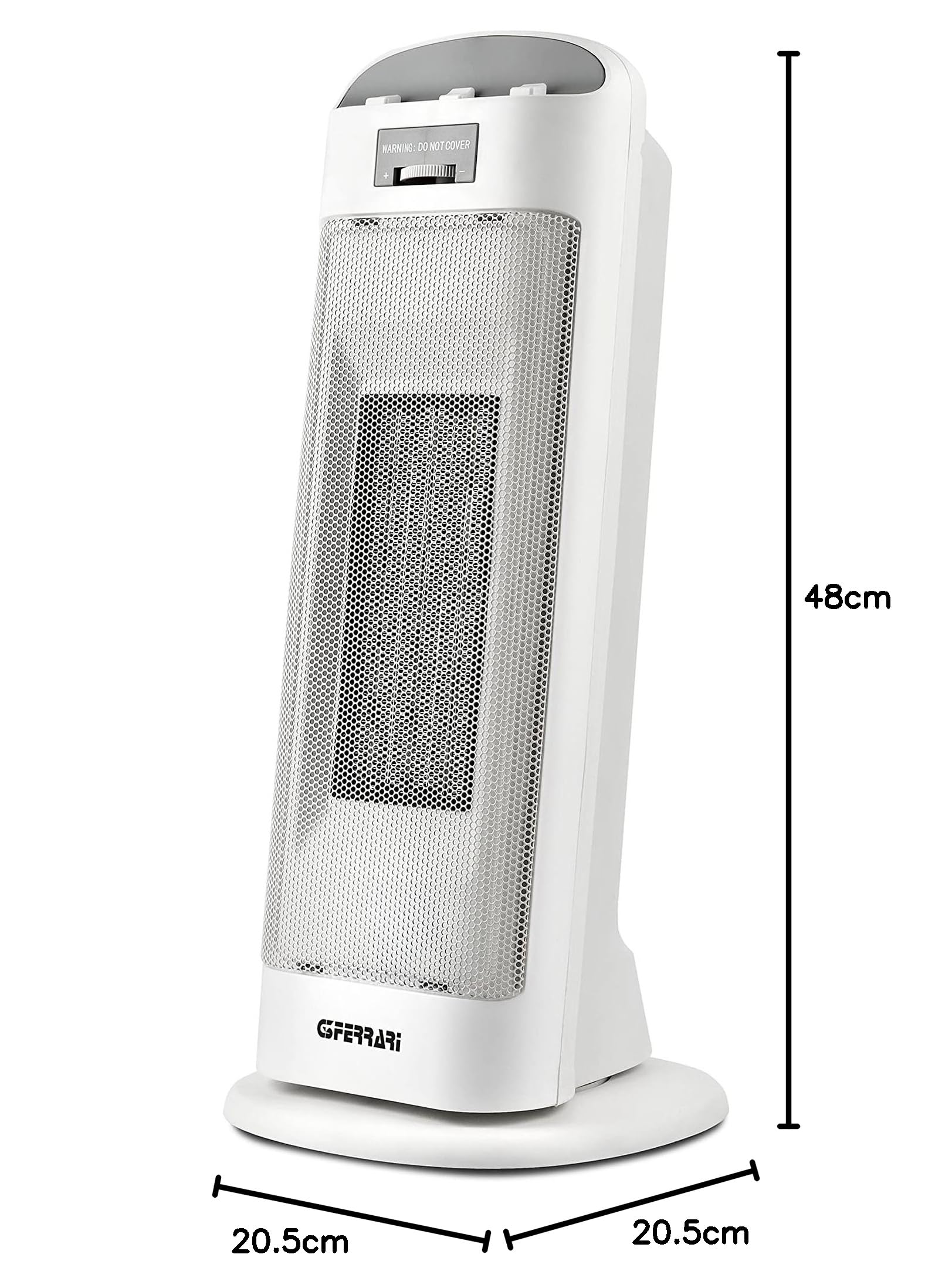G3 Ferrari G60023 Termoventilatore Ceramico a Torretta, 2000 W, 2 Potenze, Bianco