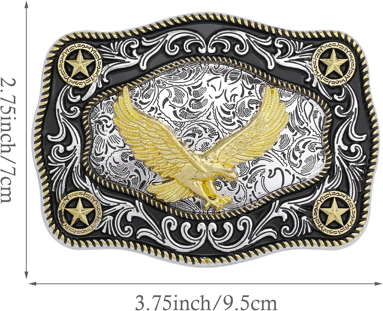 Western Belt Buckle Longhorn Eagle Rooster Cowboy Rodeo Belt Buckles Cowboy Accessories for Men Women - Image 2