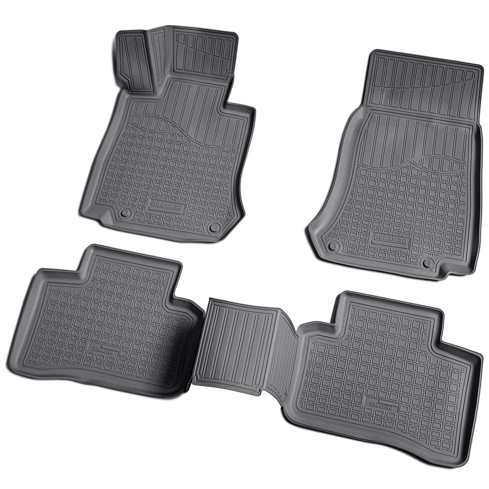 RECAMBO Juego de alfombrillas de goma y bandeja para maletero para Mercedes Clase GLC X253 | año de fabricación a partir de 06.2015 > 100% ajuste perfecto, alfombrillas y maletero de TPE