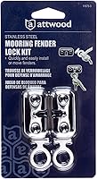 Vista 4 de Attwood 11575-3 Kit de bloqueo de guardabarros de barco de acero inoxidable - Par