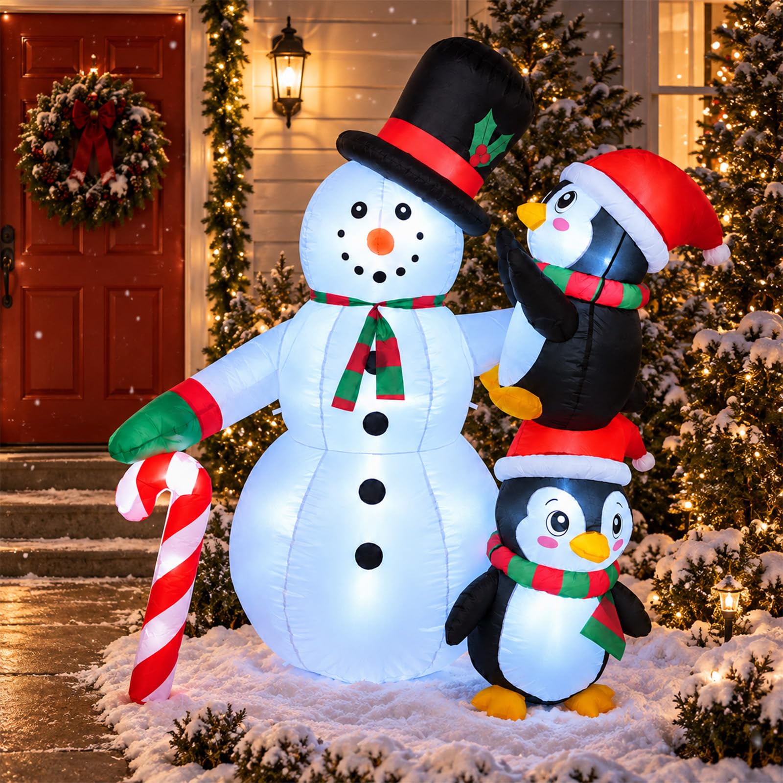 HILAVO Bonhomme de neige gonflable de Noël de 1,5 m