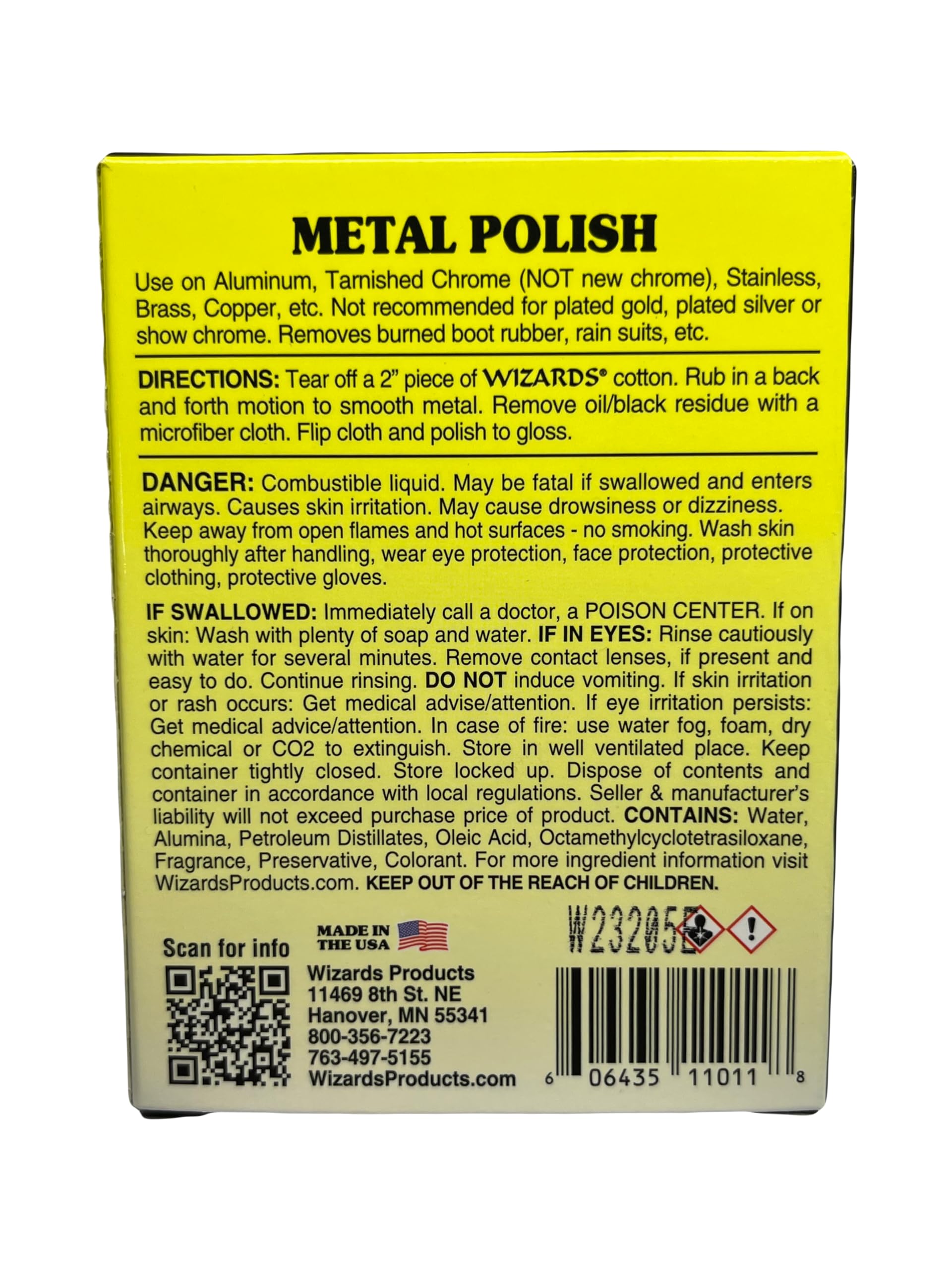 Wizards Products 11011 Metal Polish, 3 oz