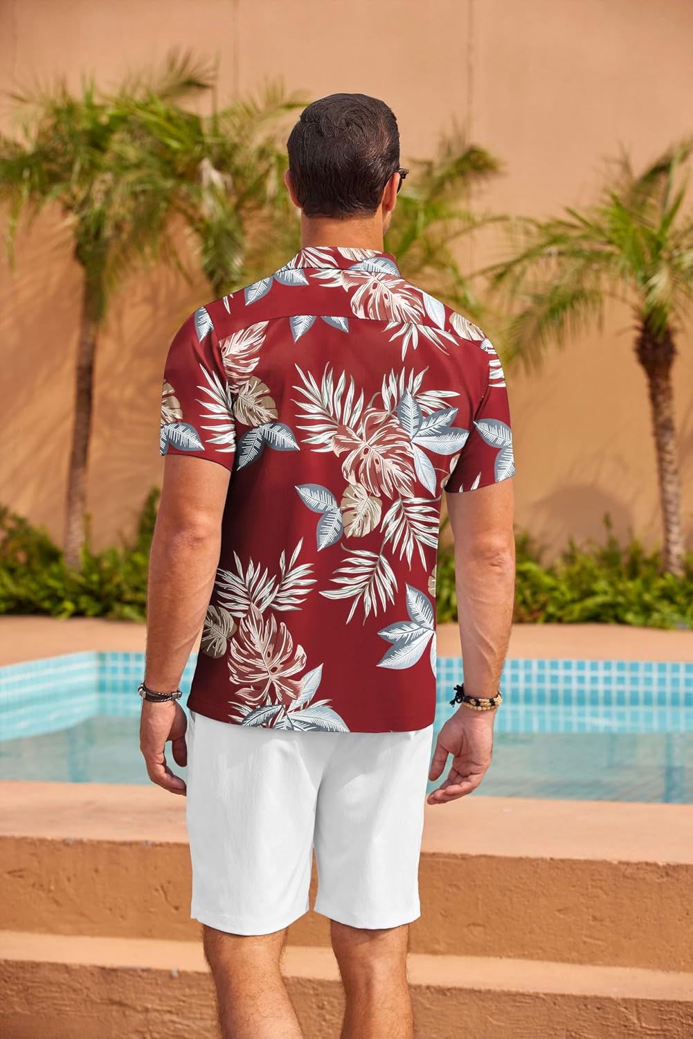 COOFANDY Mens Hawaiian Shirt Short Sleeve Floral Button Down Shirts Tropical Summer Beach Shirts Camp Collar Shirt - Image 5