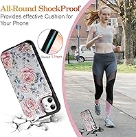 Vista 204 de UEEBAI Funda tipo cartera para iPhone 15 Pro Max con tarjetero, cubierta de cuero PU con soporte, bloqueo RFID, doble cierre magnético, relieve