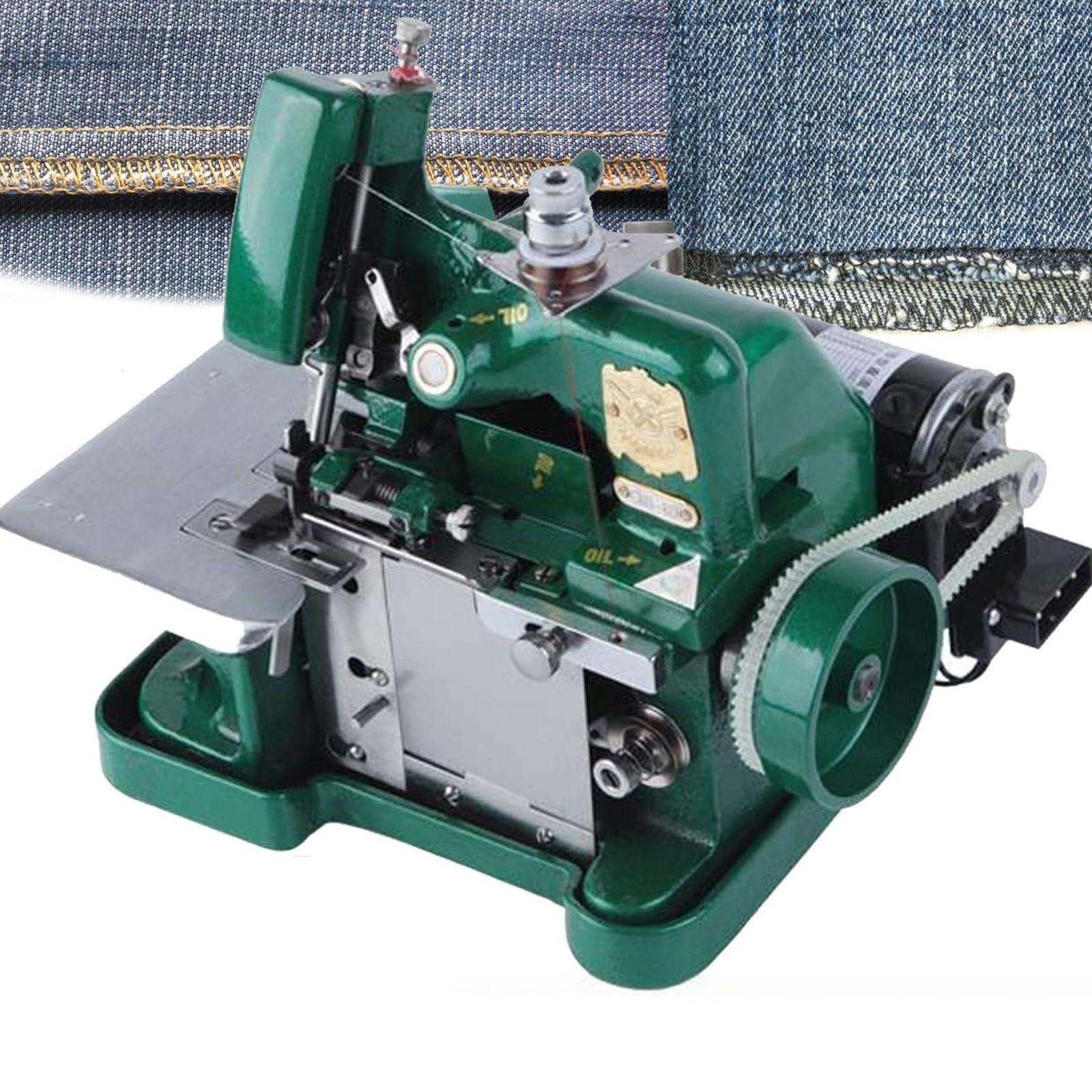 Serger Overlock, szybka maszyna do szycia o dużej wytrzymałości, metalowa rama, wbudowany zwijany brzeg, szerokość owerloka 3,0-5,0 mm, idealna do szycia ciężkich tkanin