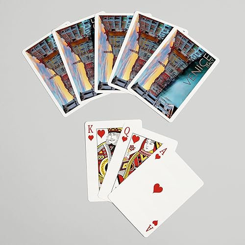 Miniatura 7 de Lantern Press Venecia, Italia, vista al canal (52 cartas de juego, baraja de cartas de tamaño póquer con comodines)