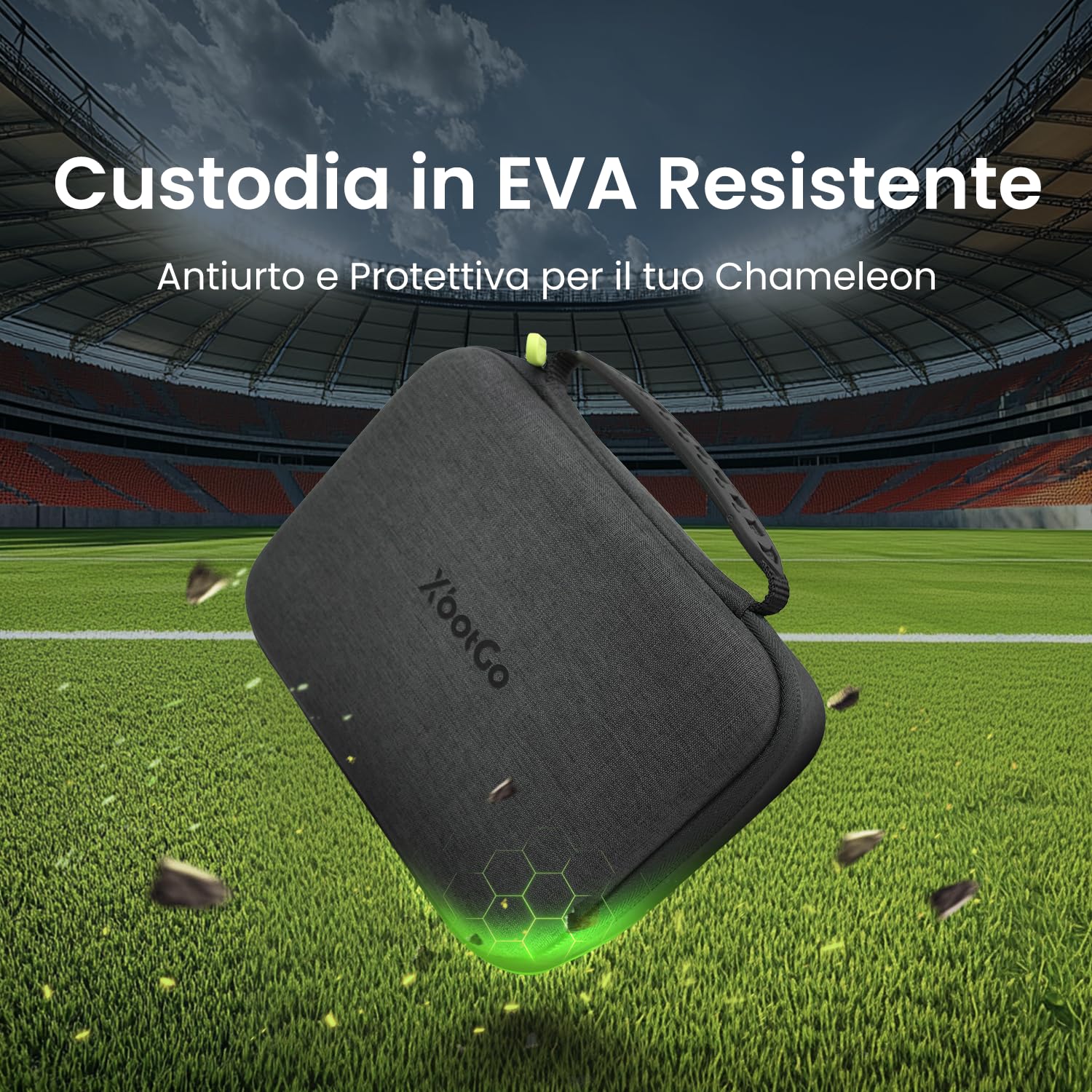Chameleon Case – Custodia protettiva rigida per esterni, taglio preciso, per XbotGo, antiurto, portatile, con manico