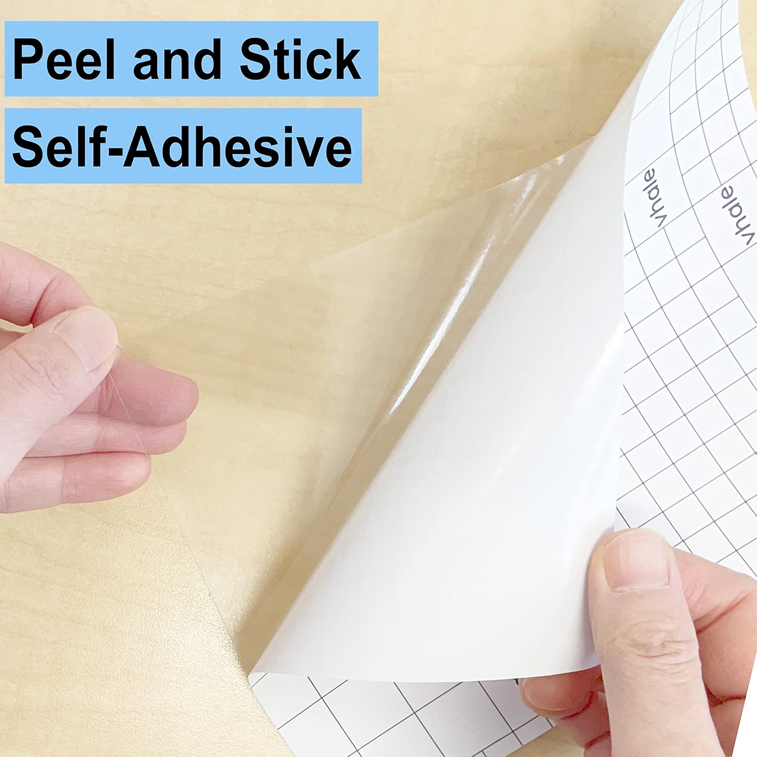 VHALE Glossy Clear Self-adhesive Overlay Laminating Sheet Contact Papers, 7 X 8 Inches, Single-sided, for Protect and Preserve Paper Art Craft Document Photo, 3.15 Mil, Pack of 100
