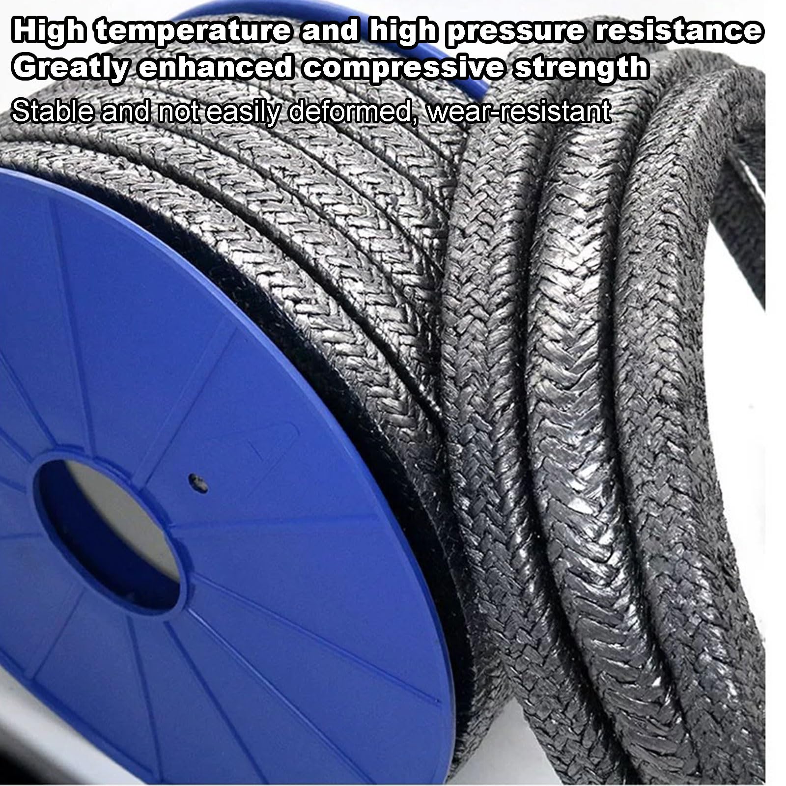 Flexible Graphitpackung 6×6 Mm – Geflochten, Hochtemperaturfest (-200°C Bis 650°C), Für Pumpen & Ventile