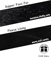 Vista 4 de sy soul young Diadema de piel sintética con elástico para mujer, calentador de orejas de invierno