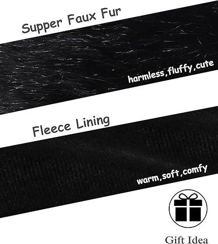 Miniatura 4 de sy soul young Diadema de piel sintética con elástico para mujer, calentador de orejas de invierno