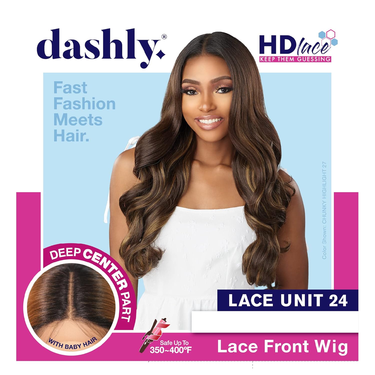 Sensationnel Dashly HD Lace Front Wig - LACE UNIT 24 (Color:BALAYAGE MOCHA)